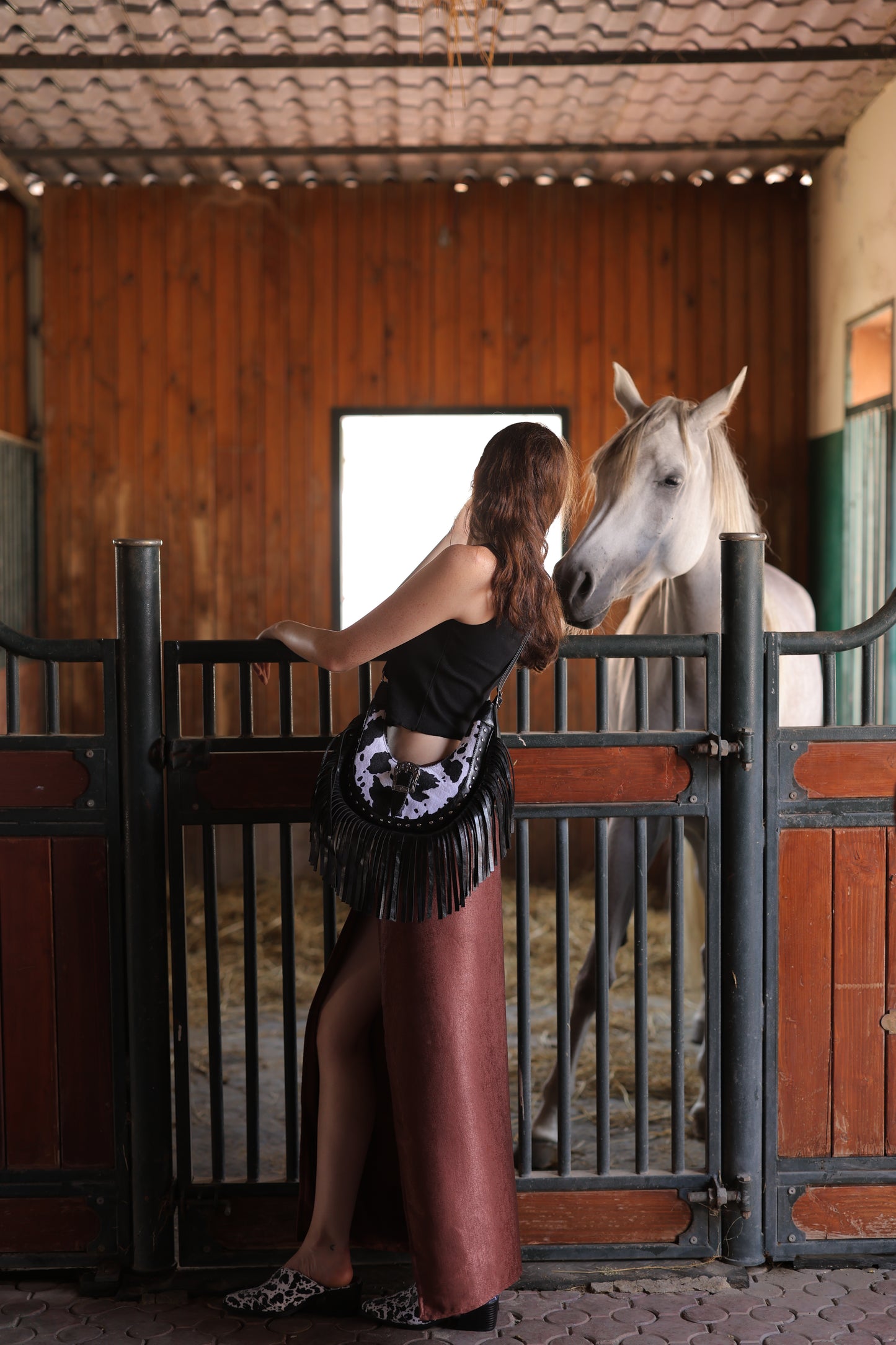 Texas Shoulder/Cross Body in Cow  (LIMITED EDITION)