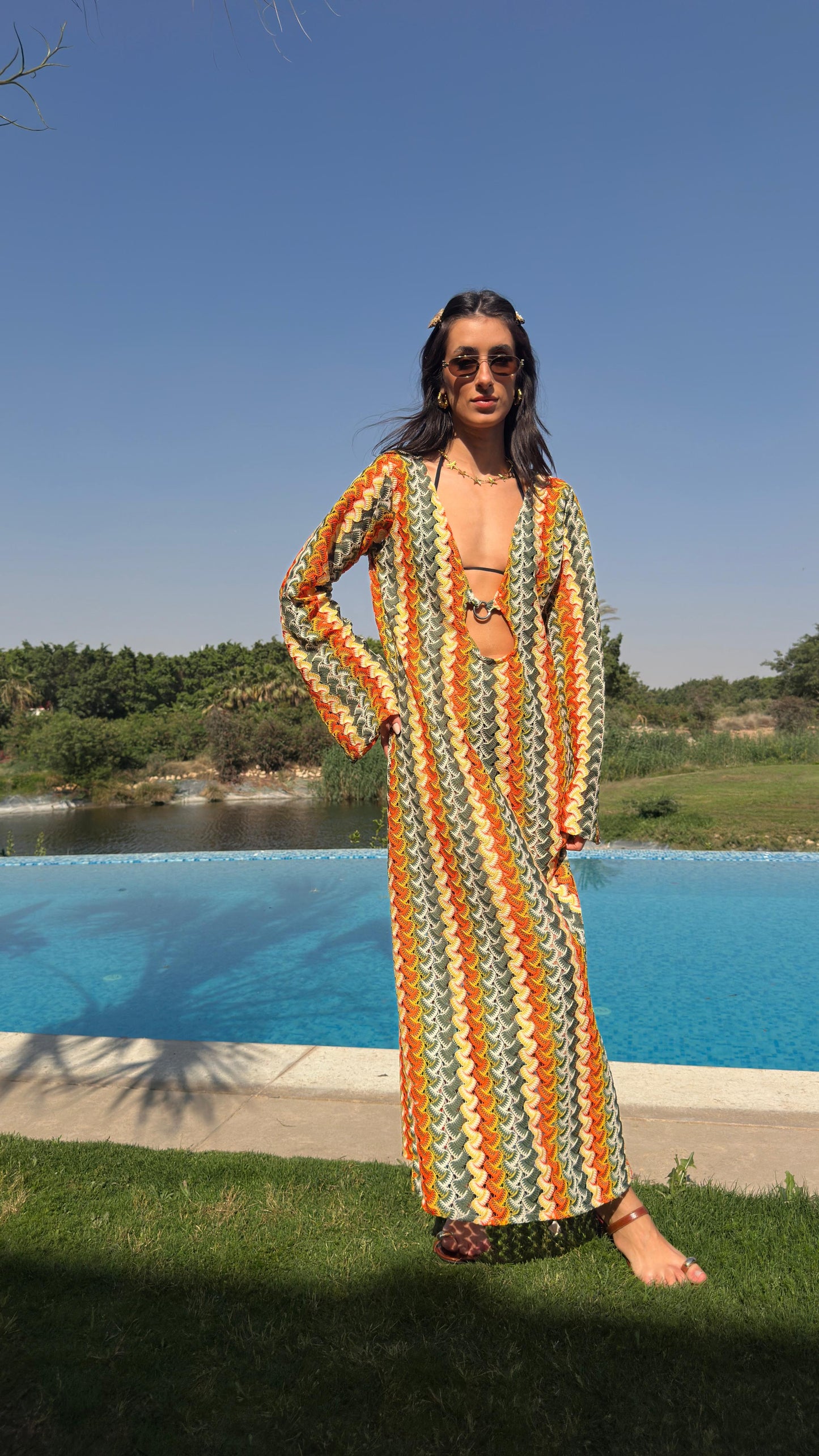 Salina’s Maxi dress in Orange-twist