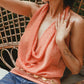 The IBIZA top in sequin mesh in Peach