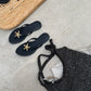 Inez Slippers in Gold Star-Fish