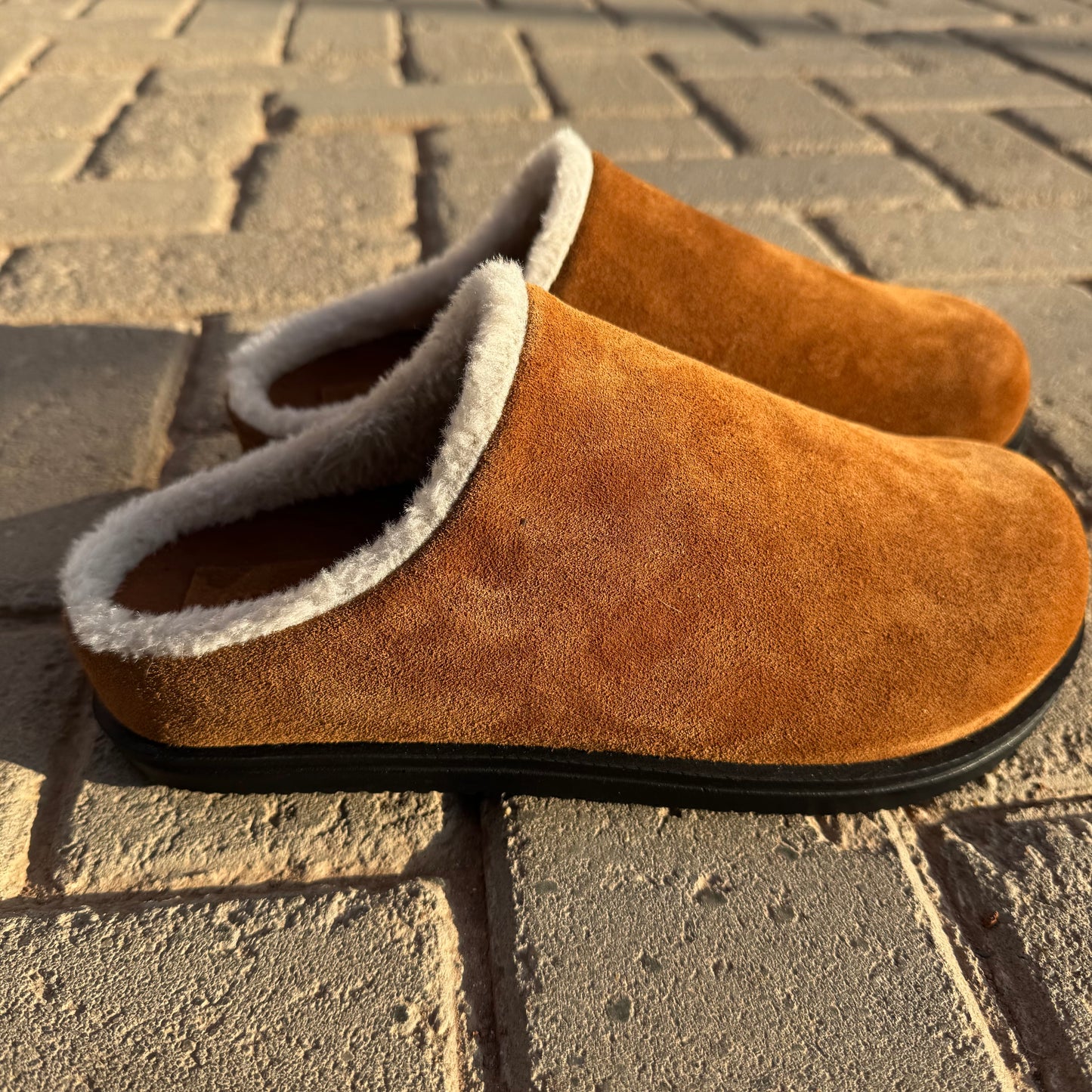 Hugo Mules in 100% Italian Suede & Shearling