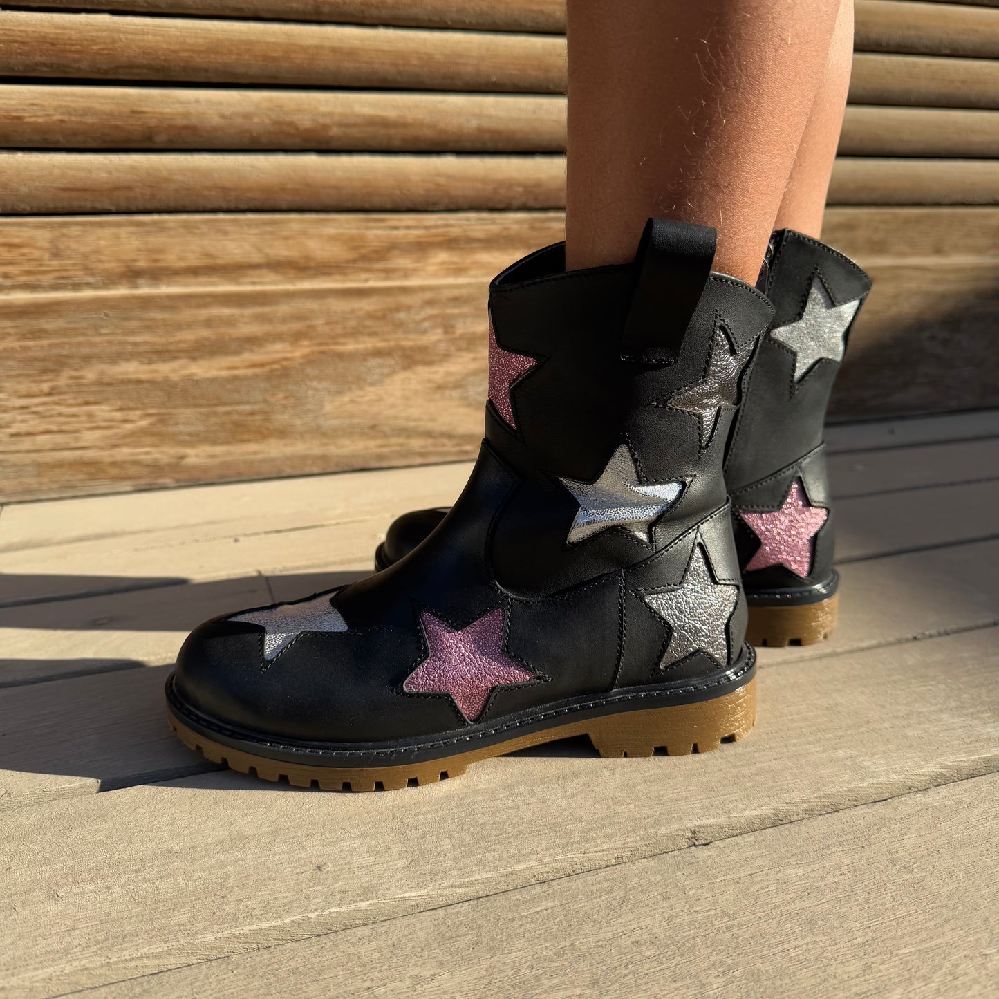 “ALL THE STARS!”  Boot in 100% Genuine Leather (Girls)