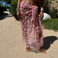 Skull & Star Crochet Sarong (Long) in Pink (Pre-Order: Shipping August 22)