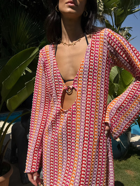 Salina’s beach-dress in Pink Crush