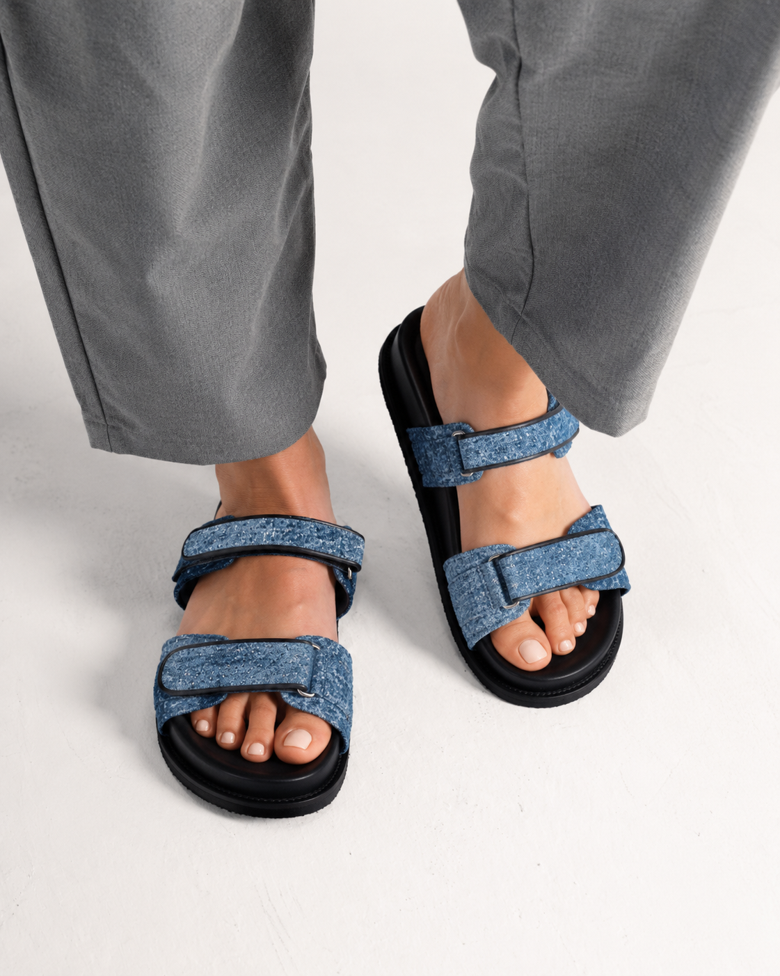 Ksandra Slides light blue