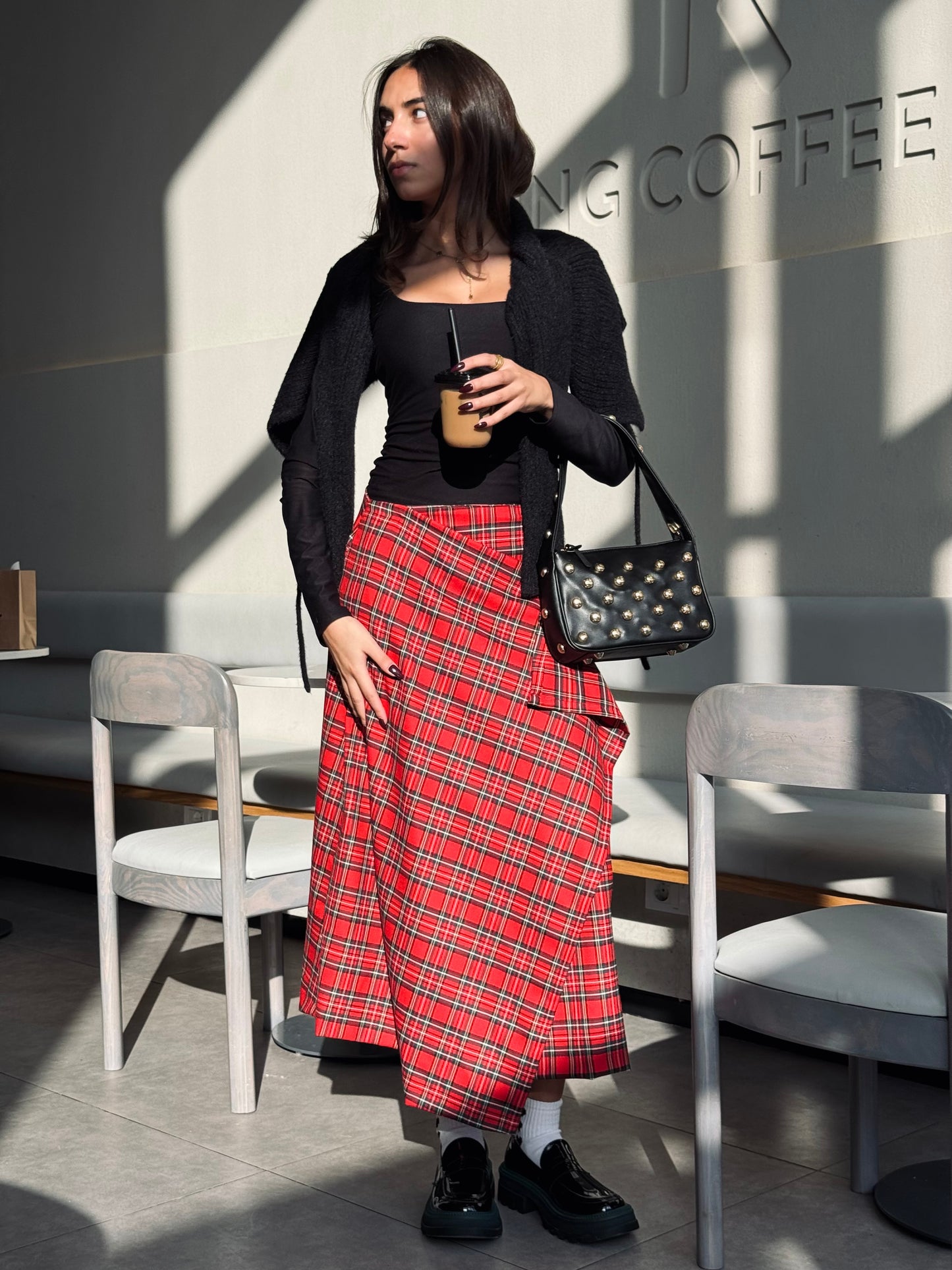 Maya Skirt in Pretty Plaid