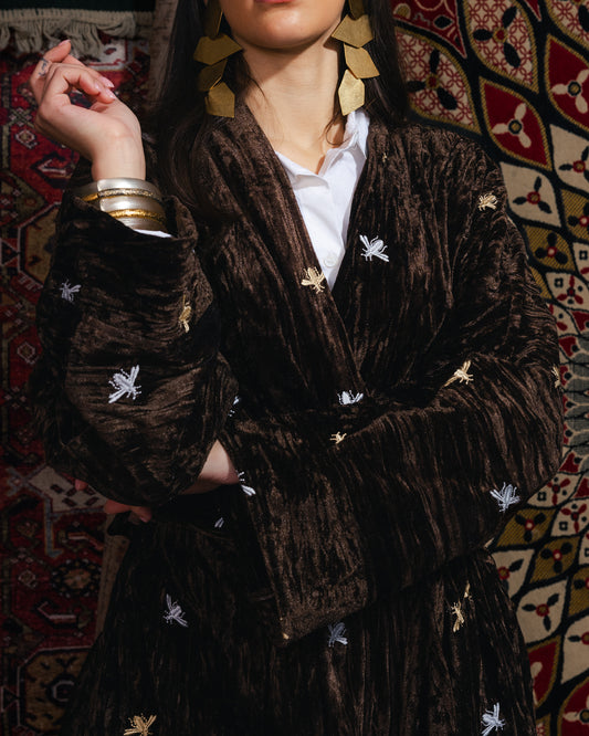 “ Bumble Bee”  Kimono in Brown