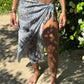 Grey Bandana Sarong (with slit )