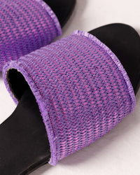 Iris in Mettalic Lilac Raffia (Final Sale)