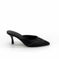 Darlin’ Pointed Mule Heels in Black (PREORDER: Shipping by October 8)