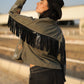 Star fringe Jacket olive