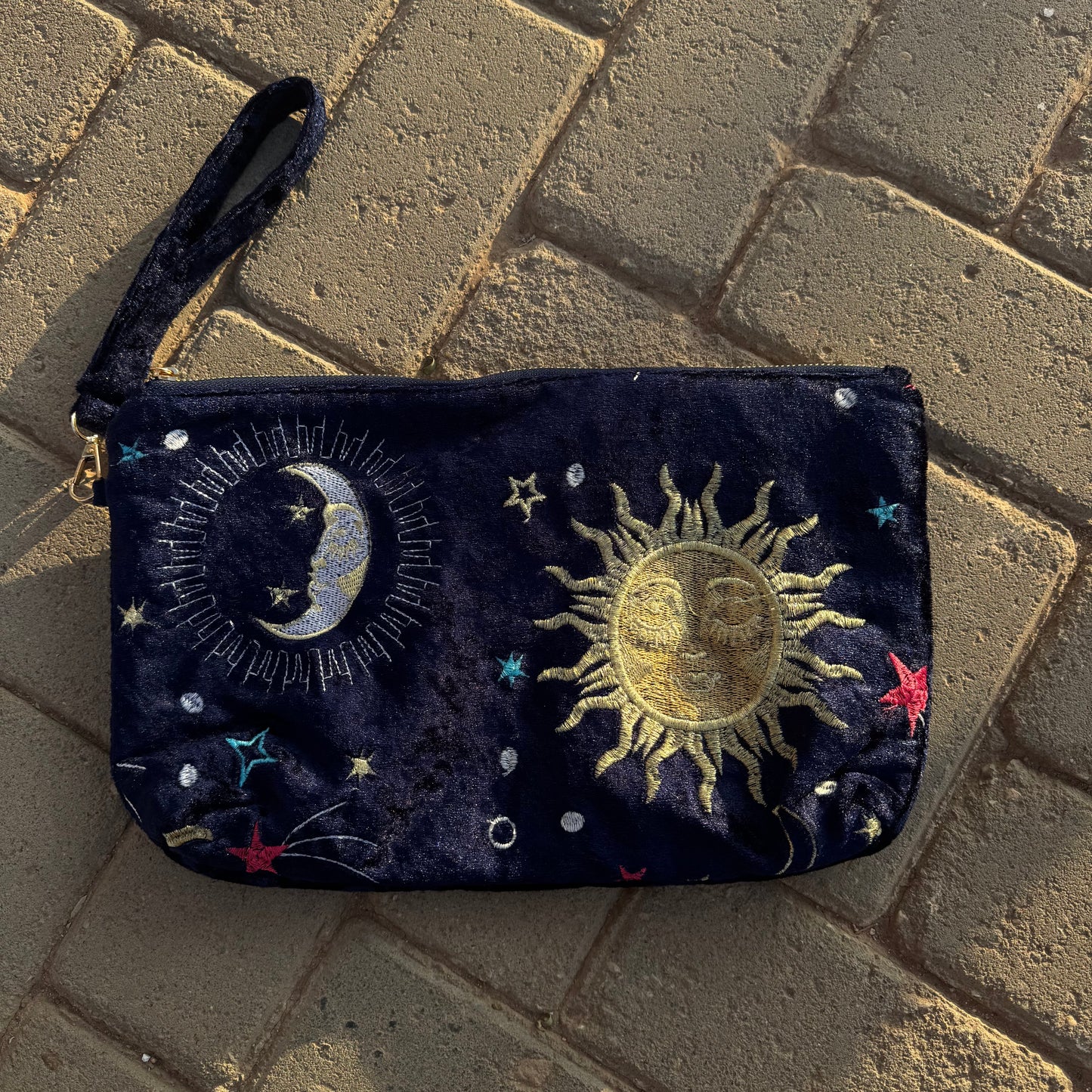 Celestial Pouch in Navy Velvet