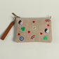 “Funk” Hippie- embroidery Raffia Pouch/cross body (comes with strap)