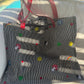 Maxi Tote in Striped “Hippie-Funk” embroidery
