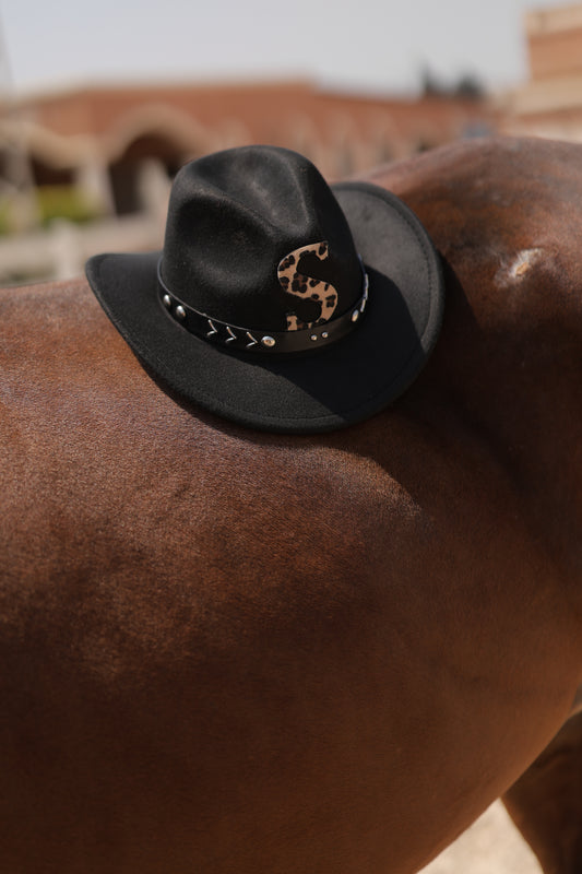Customized Letter on Cow Boy Hat in Leopard