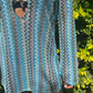 Salina’s Beachdress in Blue chevron weave