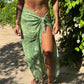 Green Bandana Sarong (with slit)