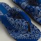 Inez Puff Bandana Slippers in Blue