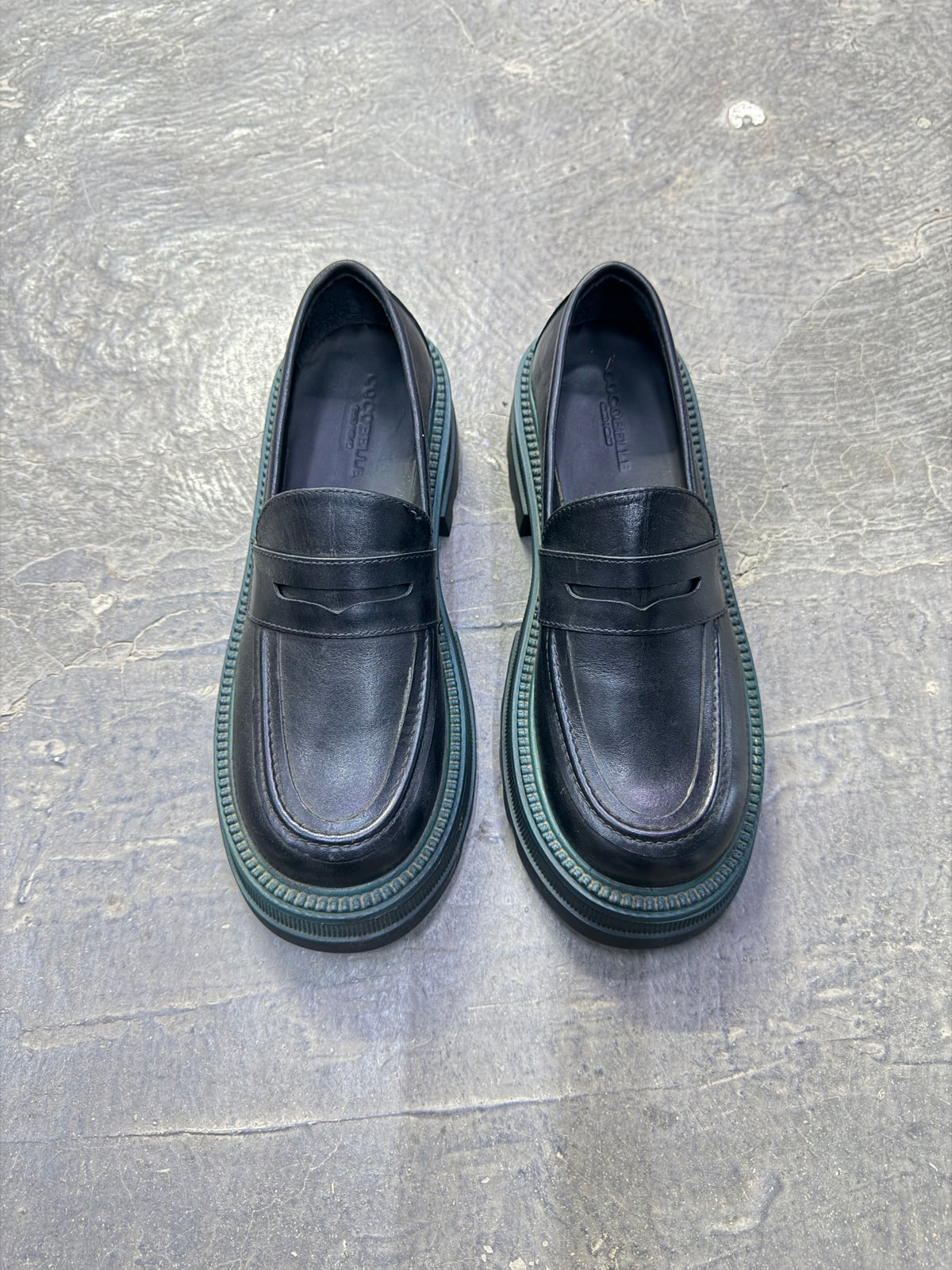 Marcy Platform Loafers in green