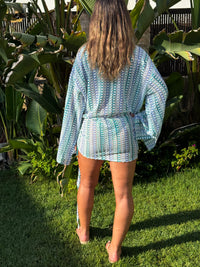 Soraya beach-dress in Ocean Blues