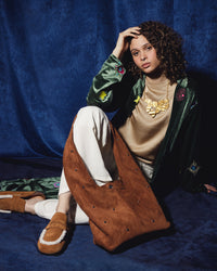 Zoey Clogs in Brown Shearling