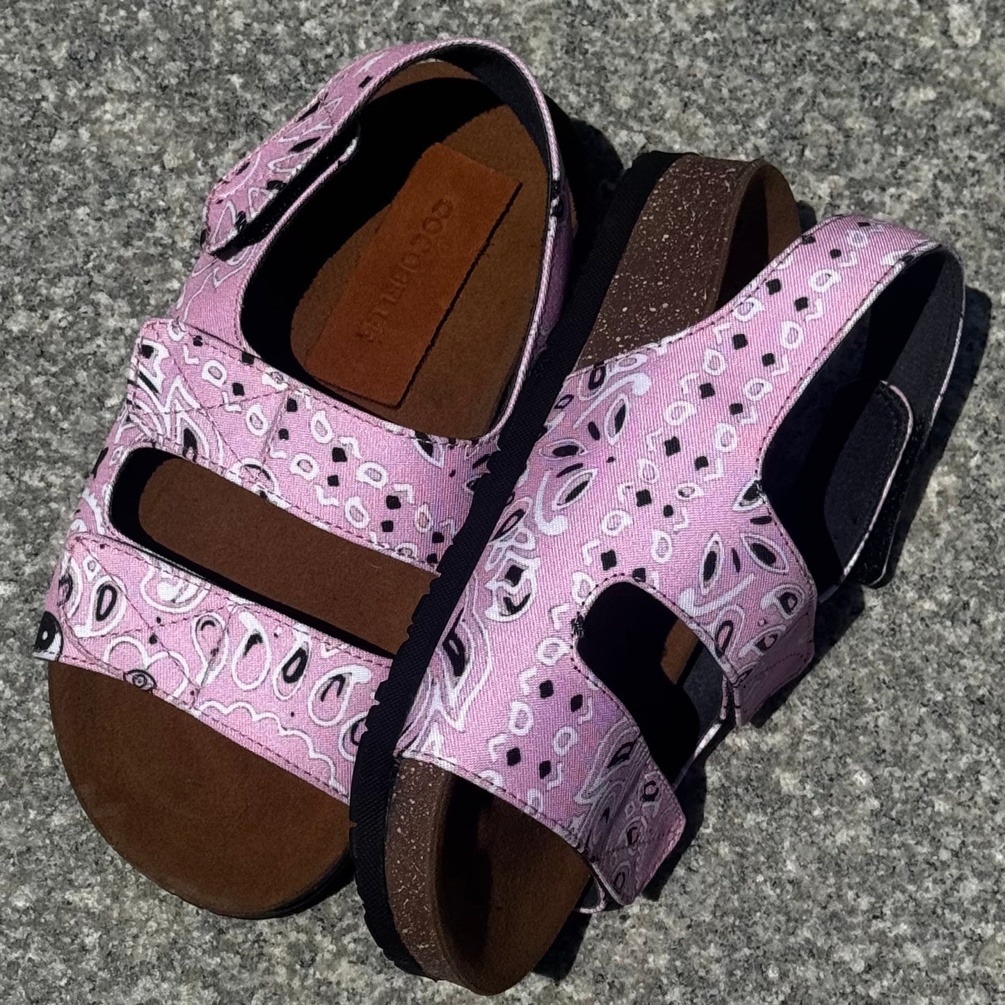 Kids Sandal in Pink Bandana