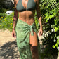 Green Bandana Sarong (with slit)