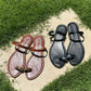 Sorella Toe Flats in Brown