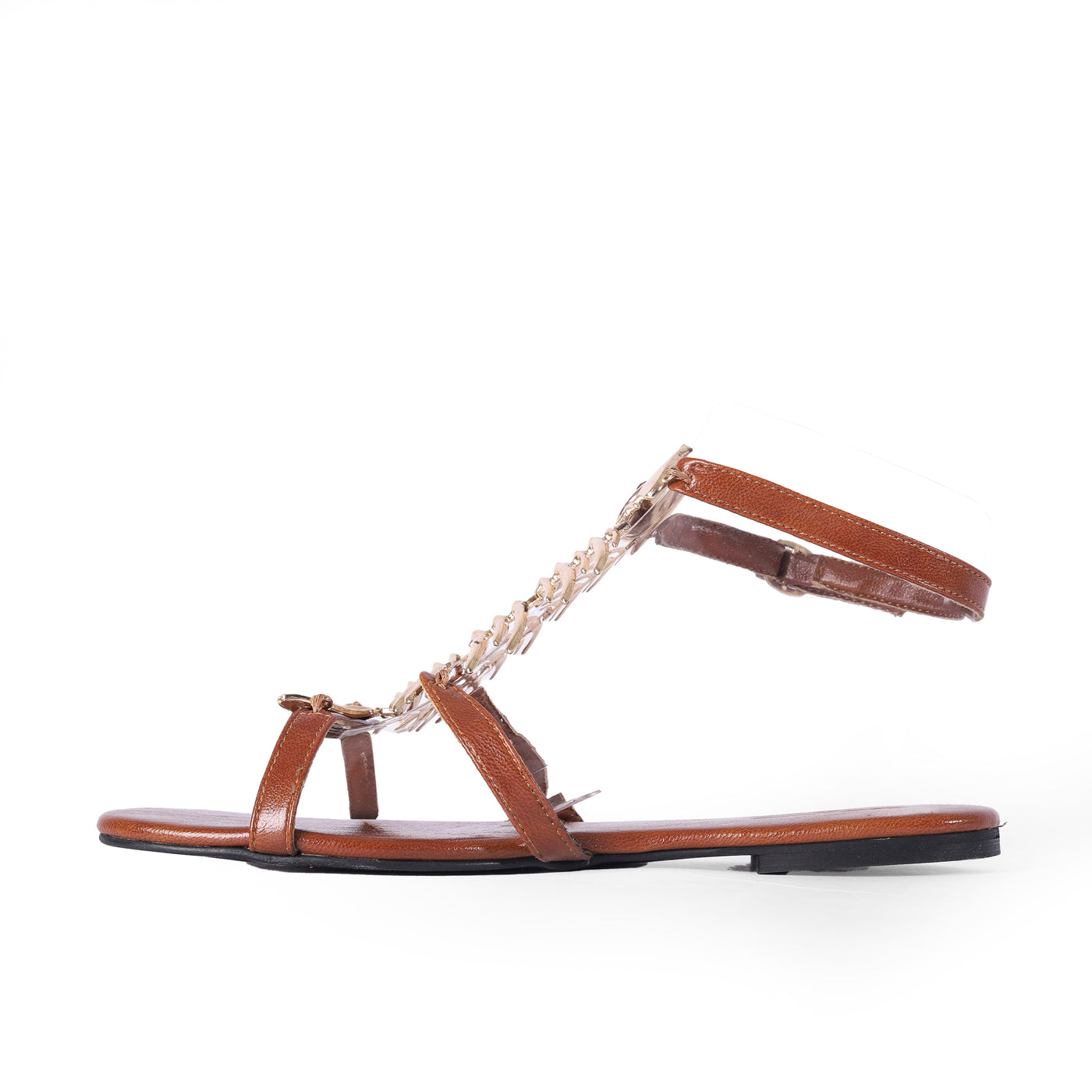 Fishbone Sandals in Brown(xSATISFASHION)