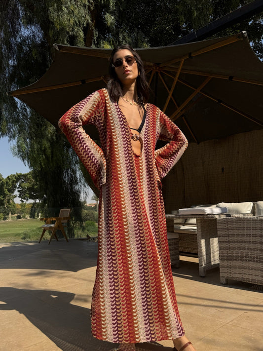 Salina’s Maxi dress in Earth Tones