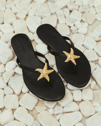 Inez Slippers in Gold Star-Fish (Final Sale)