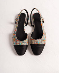 Jackie-O slingback flats in Colored Plaid