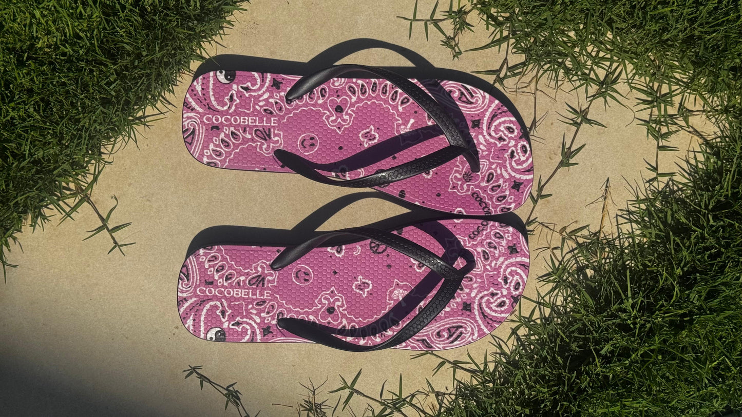 Flip-Flops in Pink Bandana