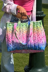 Bandana Quilted Tote Bag in Ombres