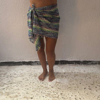 Aquamarine weave sarong by COCOBELLE, view 2