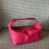 Bric Top Handle Bag in Hot Pink Ostrich by COCOBELLE