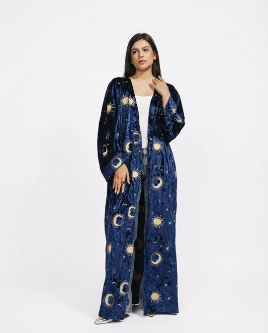 “Cosmic” Embroidered Maxi Kaftan