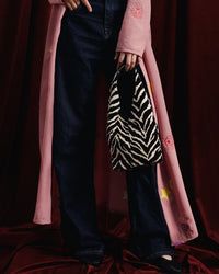 Demure mini bag in wild zebra by COCOBELLE, view 3