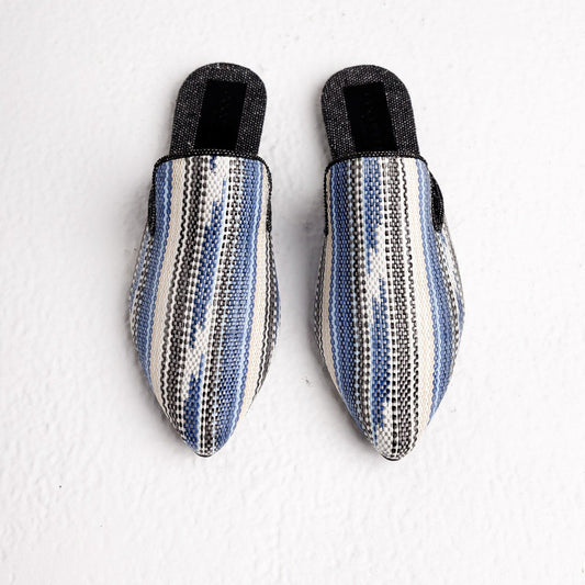Donna mules in Aztec blue by COCOBELLE