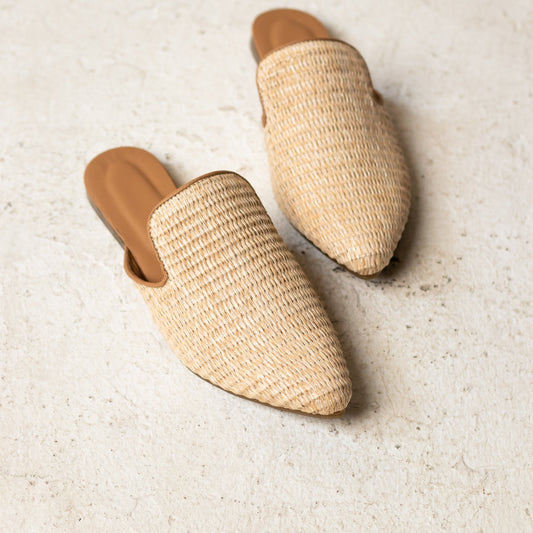 Donna mules in raffia by COCOBELLE