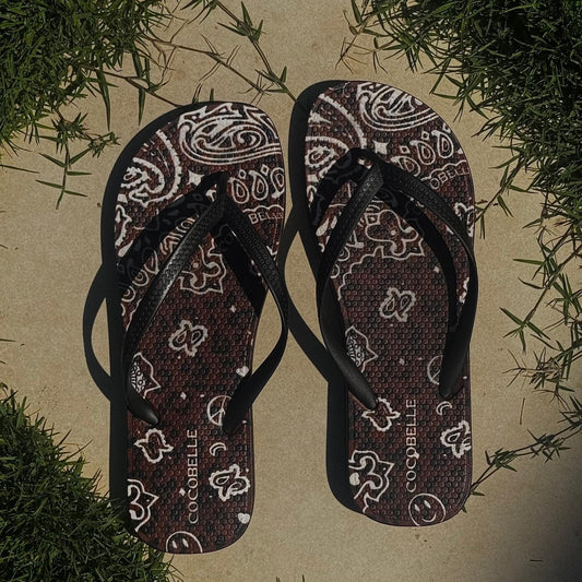Flip-Flops in Leopard Bandana by COCOBELLE