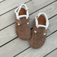 Girls' Celestial suede and shearling clogs by COCOBELLE