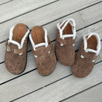 Girls' Celestial suede and shearling clogs by COCOBELLE, view 5