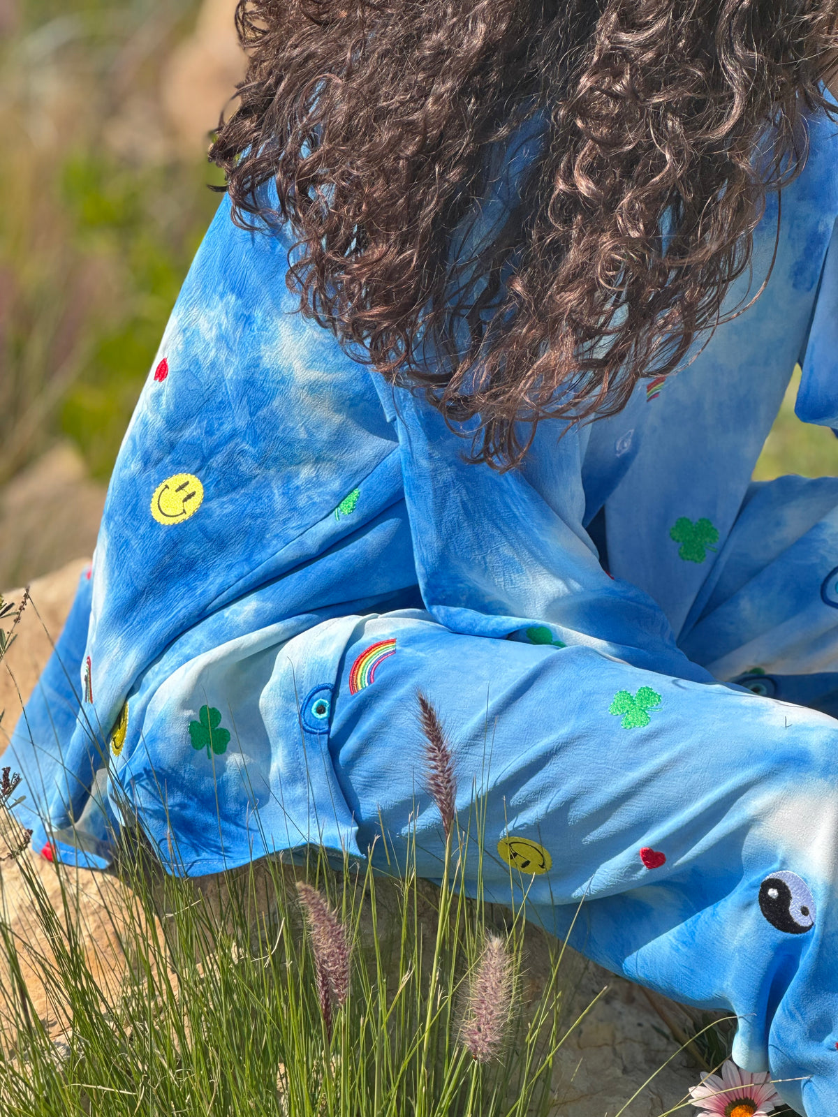 Hippie-Funk hand-dyed tie-dye It-Girl set by COCOBELLE, view 2