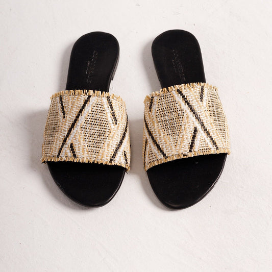 Iris Sandals in Tulum Woven Straw by COCOBELLE