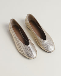 Jackie-O metallic gold ballerina flats by COCOBELLE, view 2