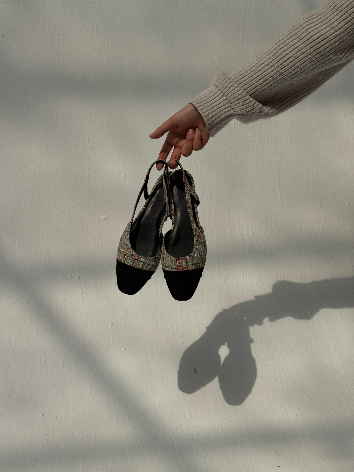 Jackie-O slingback ballerina flats in colored plaid by COCOBELLE, view 4