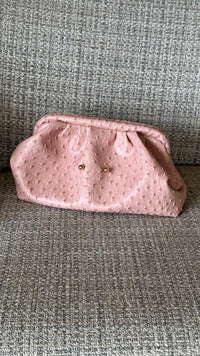 Le Spec Maya clutch in blush croc by COCOBELLE
