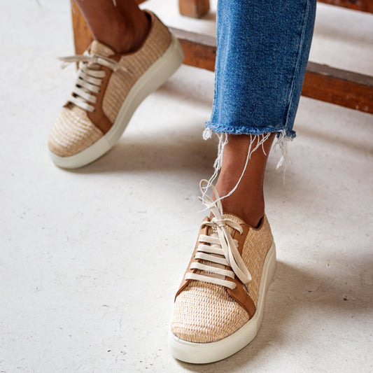 Marcy Sneaker in Raffia by COCOBELLE