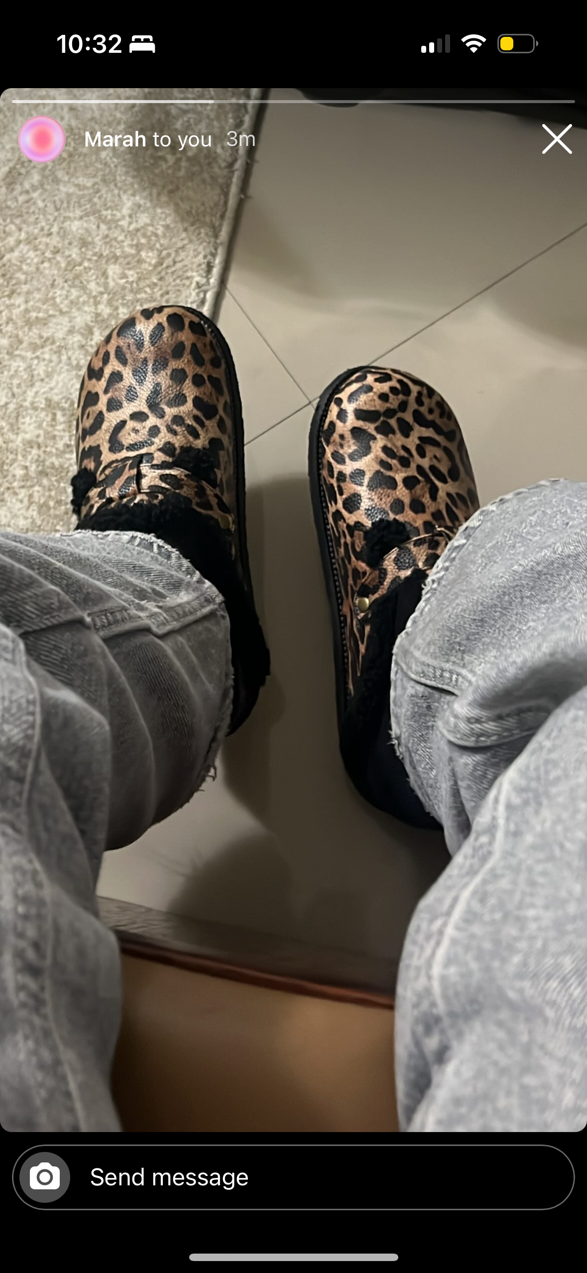 Milah clogs in leopard with shearling lining by COCOBELLE, view 4